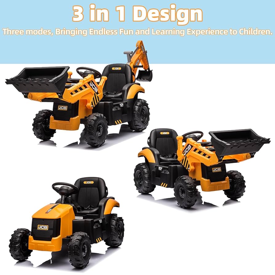 Amazon.com: Sesslife JCB Ride on Excavator, Kids Ride on Car